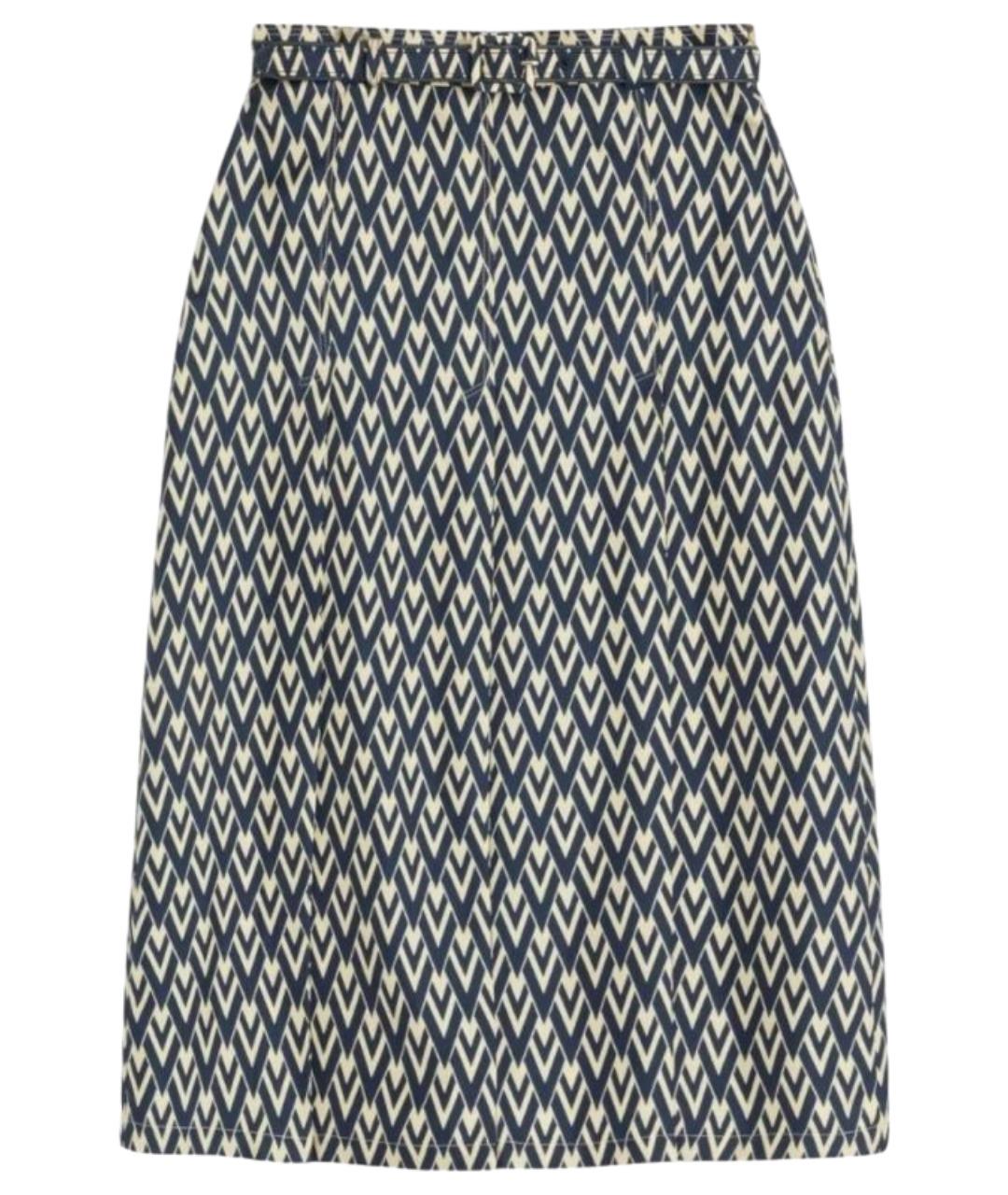 VALENTINO Мульти шелковая юбка миди, фото 1