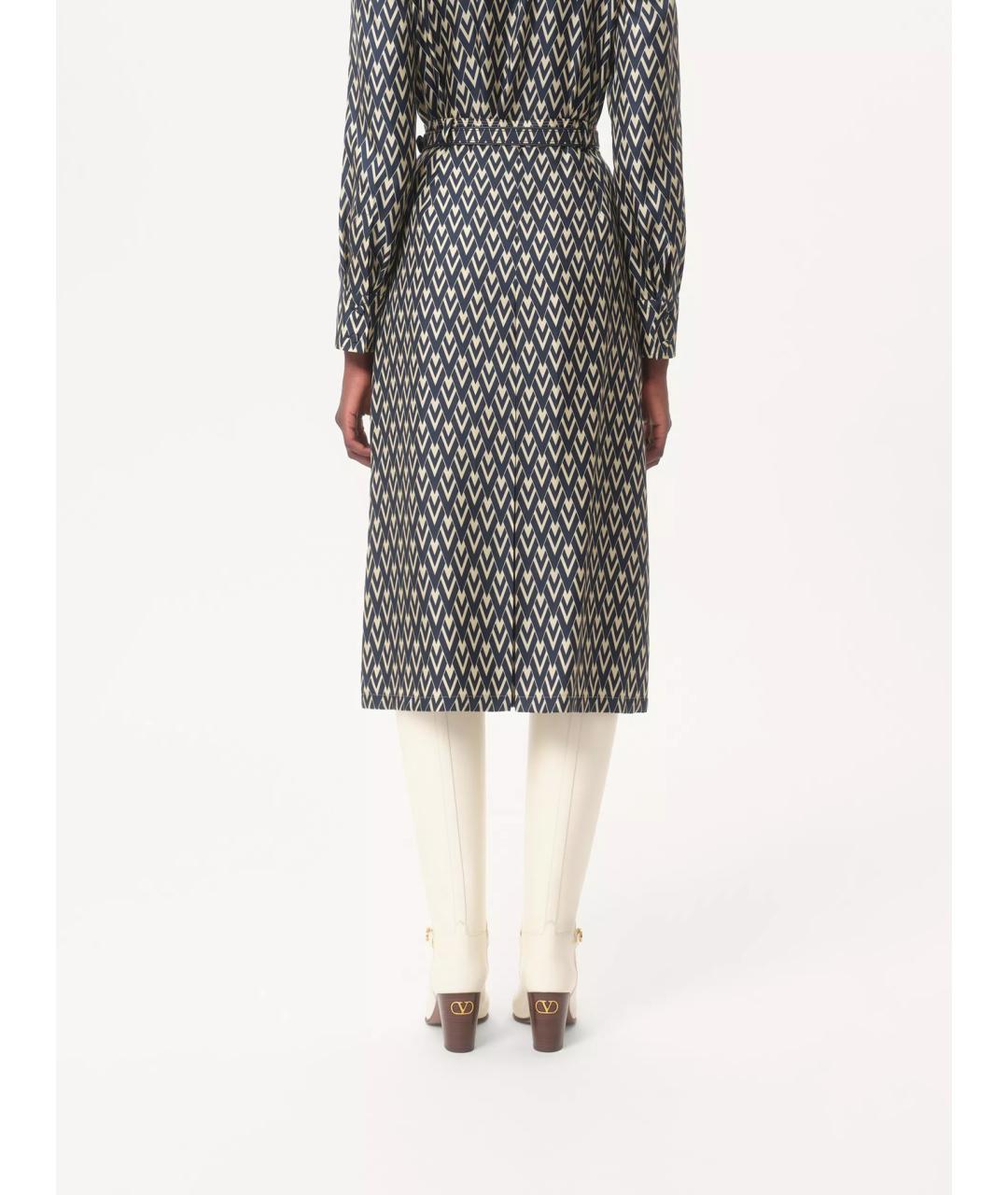 VALENTINO Мульти шелковая юбка миди, фото 4