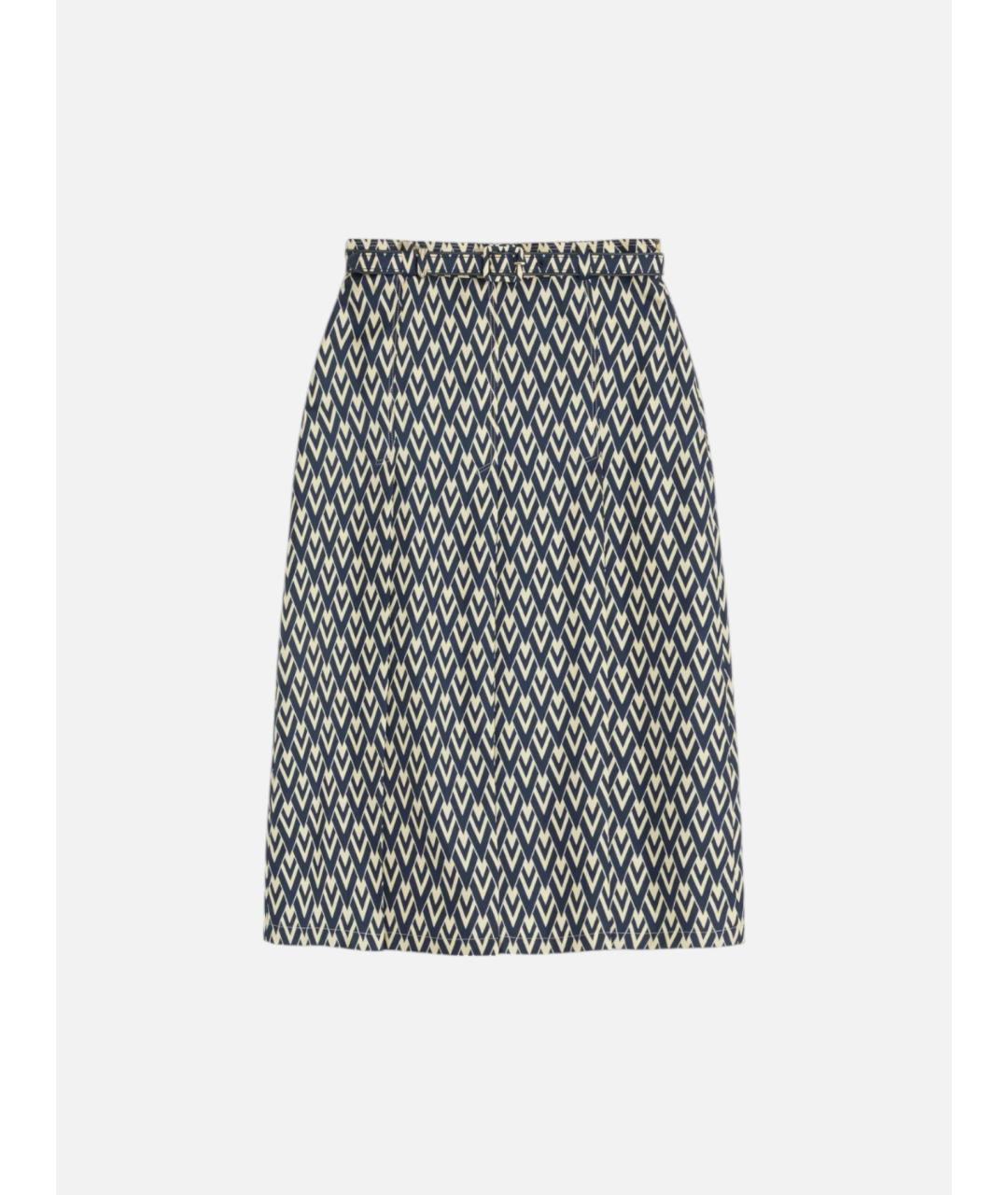 VALENTINO Мульти шелковая юбка миди, фото 5