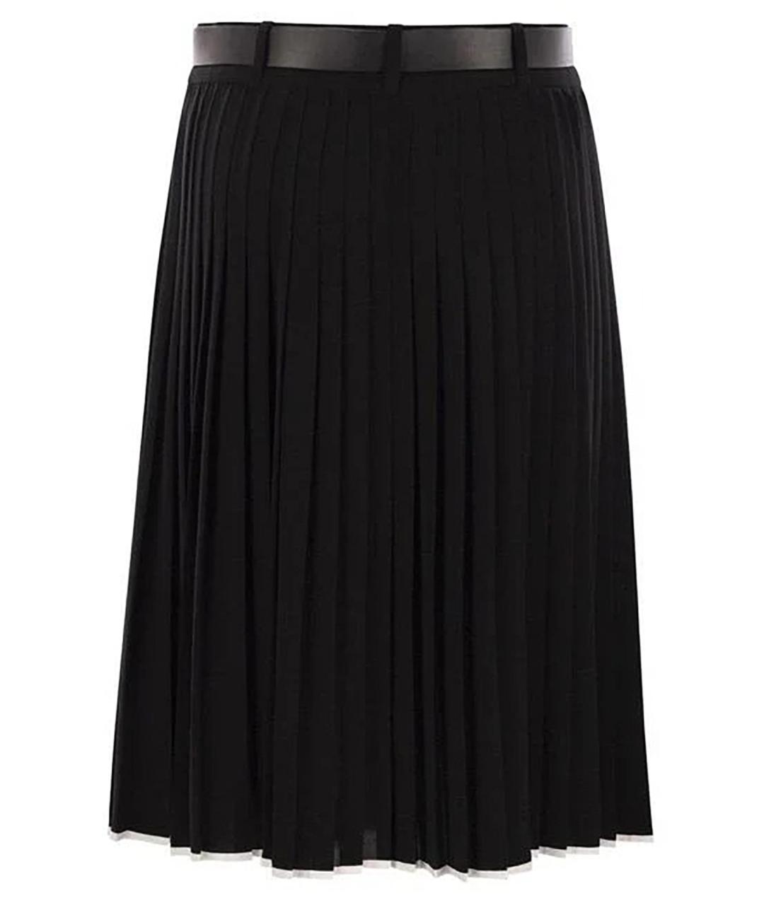 MAX MARA STUDIO Черная ацетатная юбка миди, фото 4