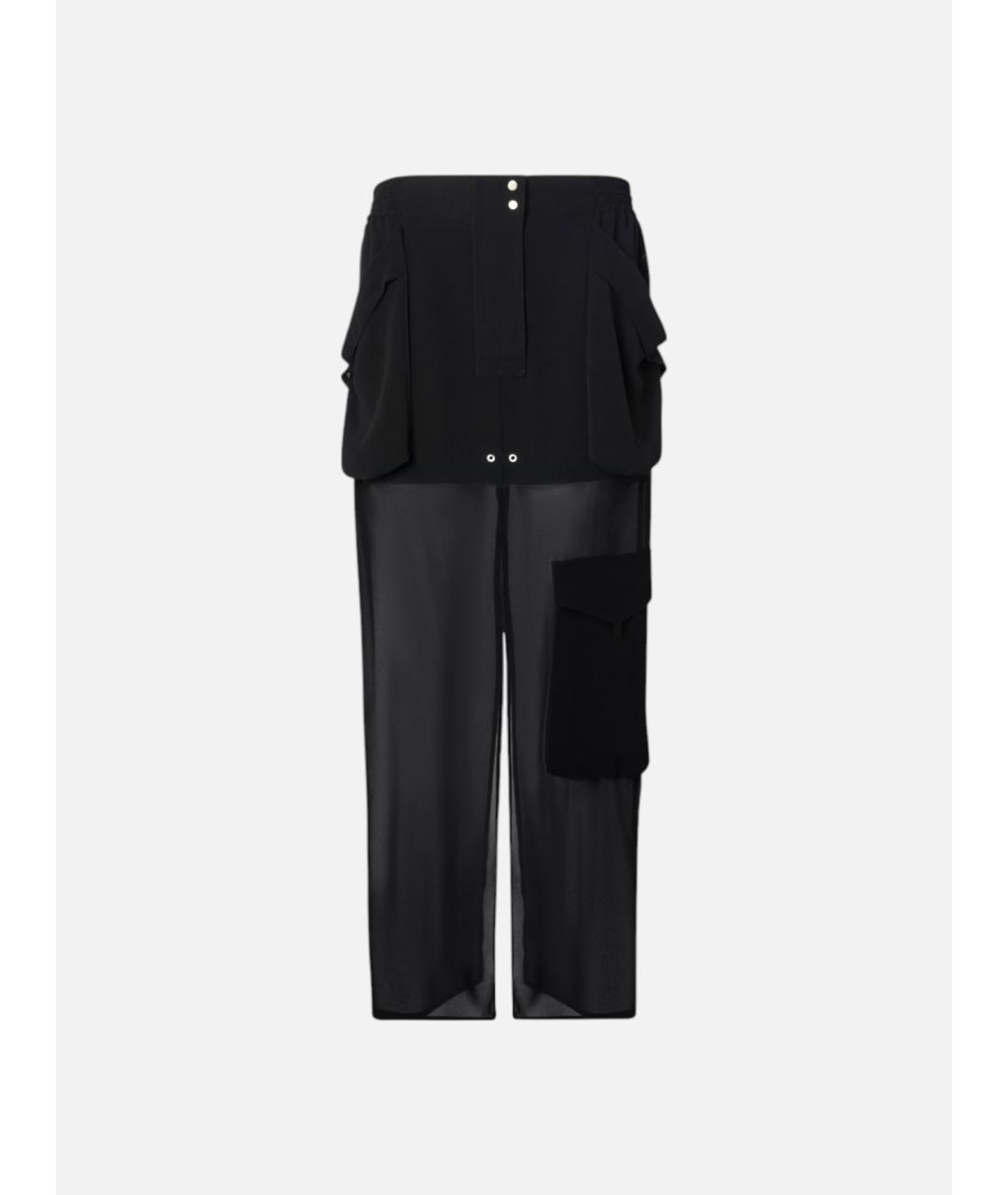 PINKO Черная полиэстеровая юбка миди, фото 7