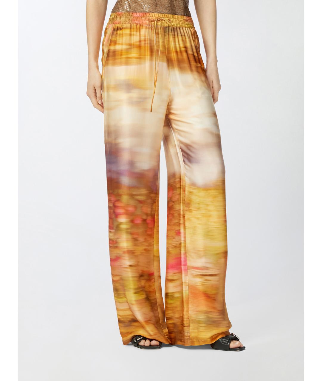 PINKO Мульти вискозные брюки широкие, фото 3