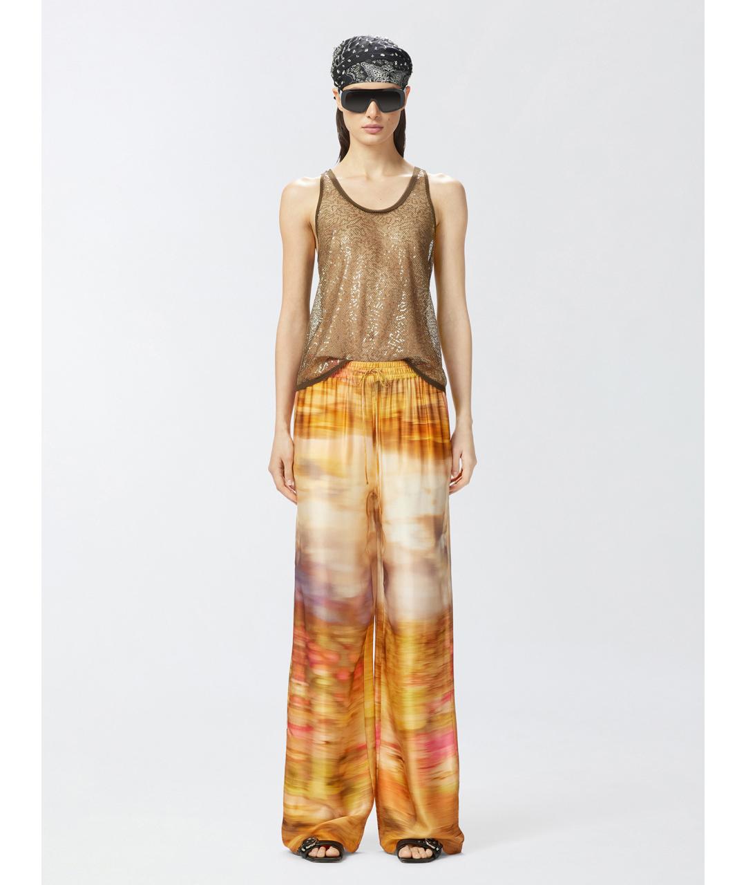 PINKO Мульти вискозные брюки широкие, фото 2