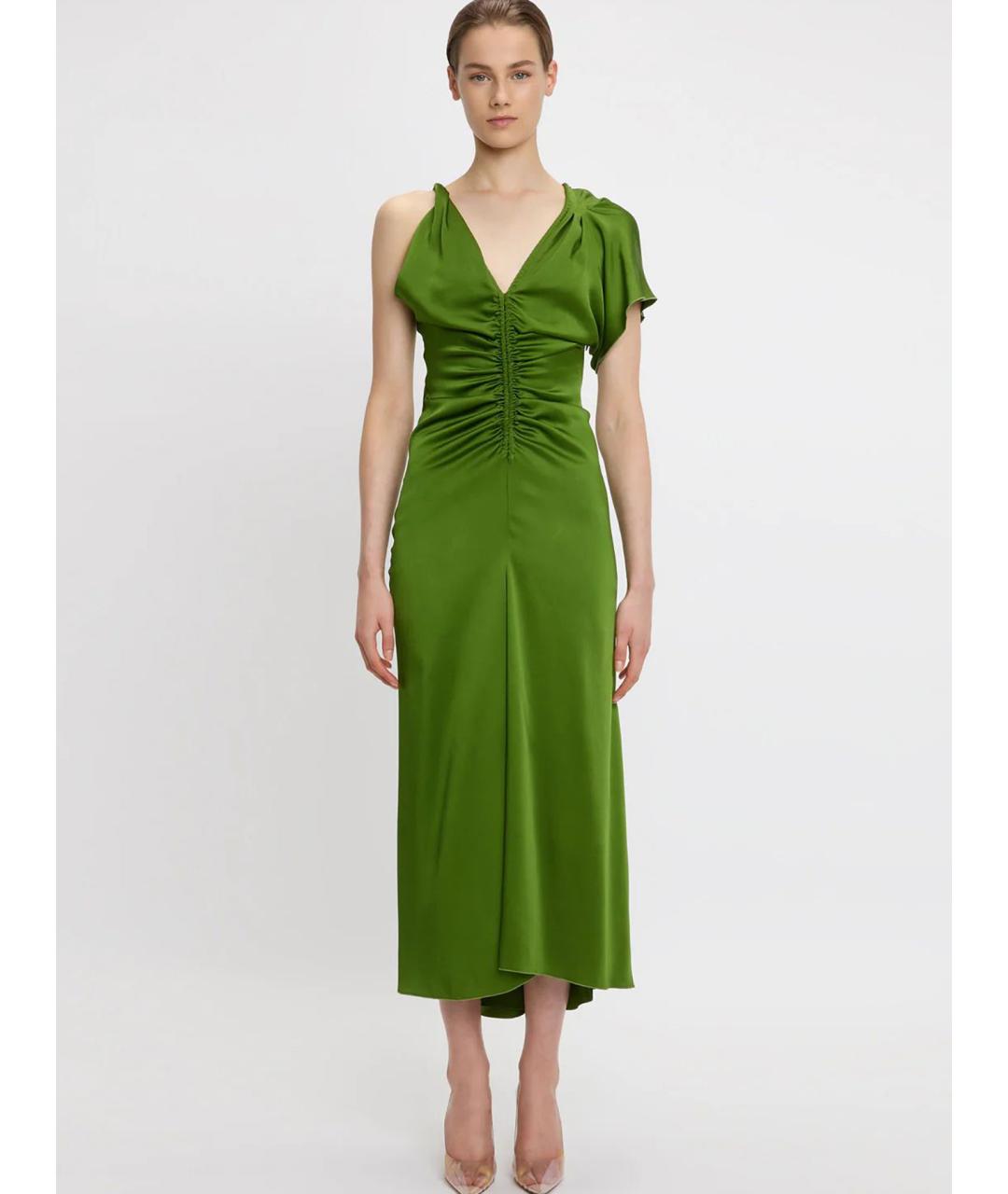 VICTORIA BECKHAM Зеленые вечернее платье, фото 2