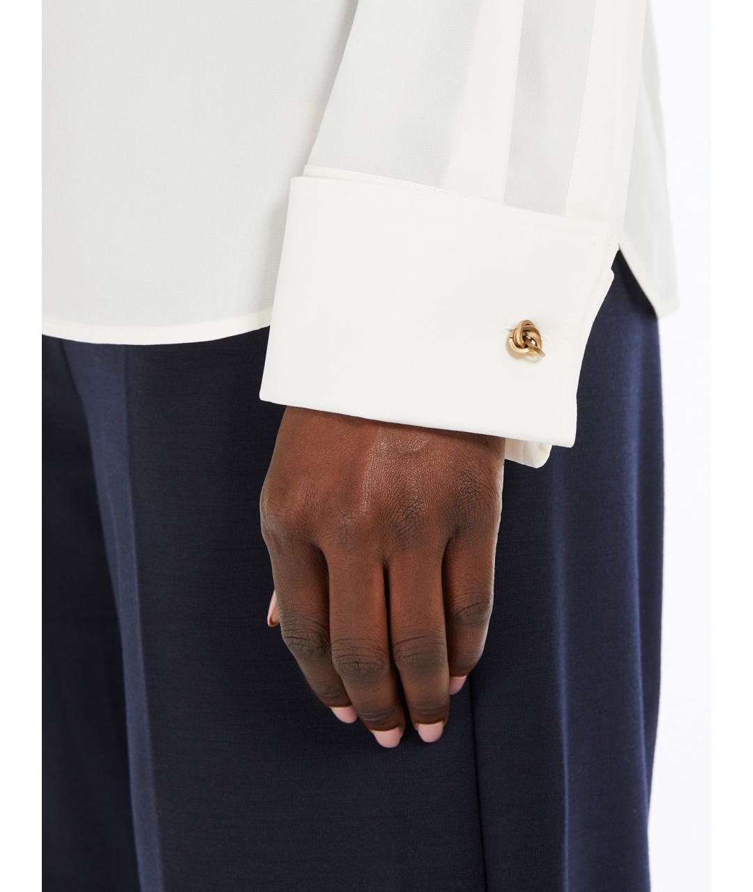 MAX MARA Белая шелковая рубашка, фото 5