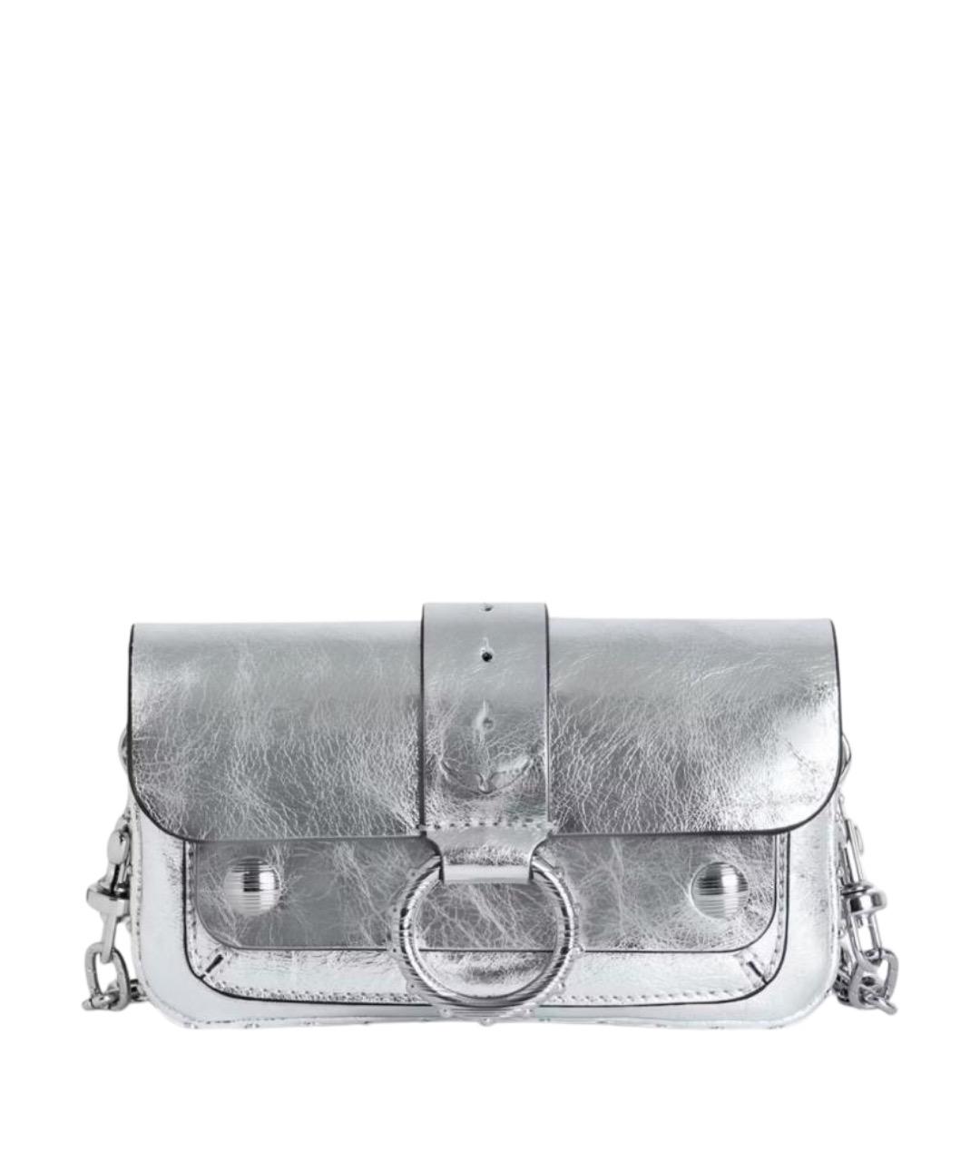 ZADIG & VOLTAIRE Серебряная кожаная сумка через плечо, фото 1