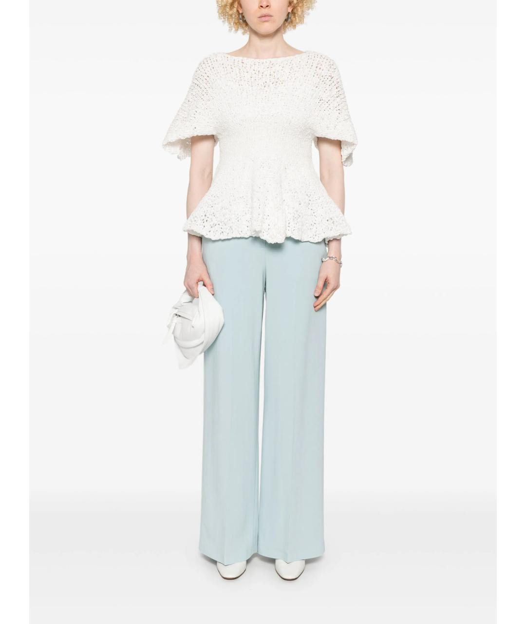 PINKO Голубые вискозные брюки широкие, фото 2