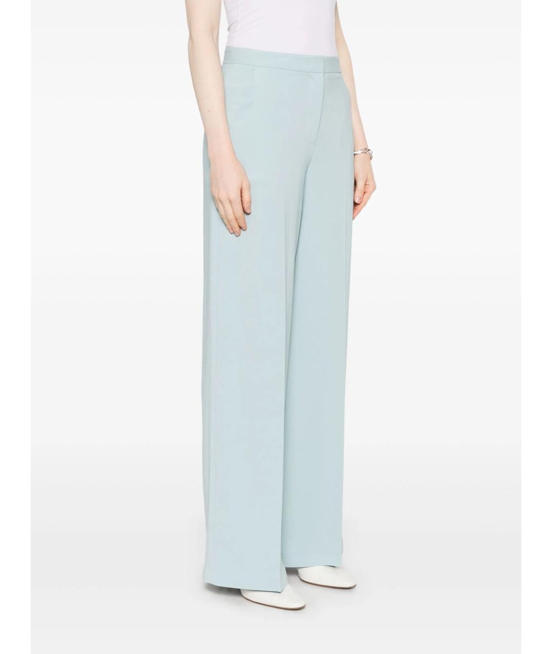 PINKO Голубые вискозные брюки широкие, фото 3
