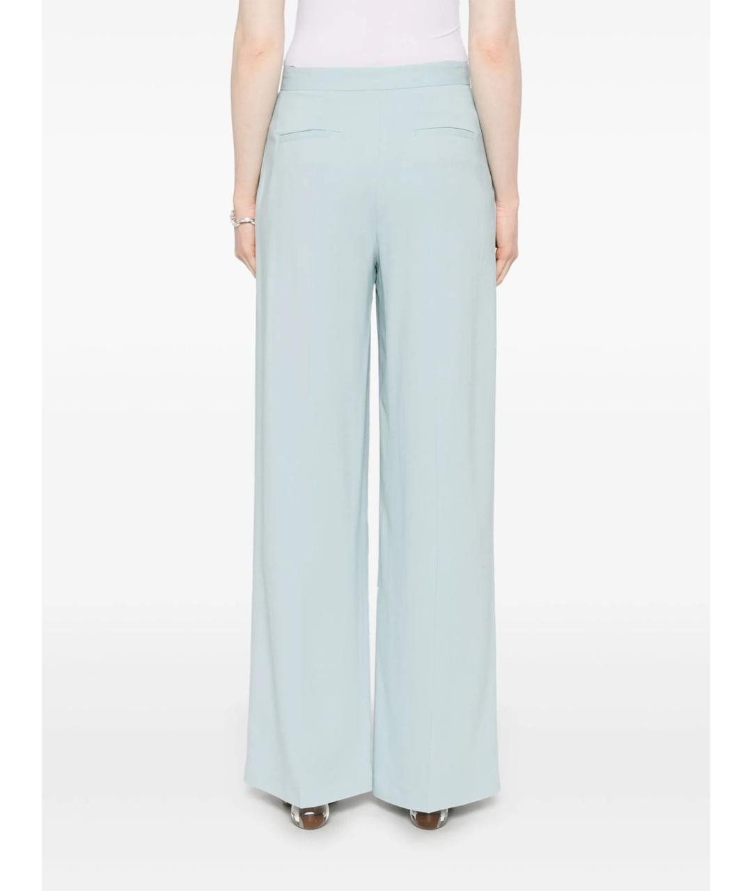PINKO Голубые вискозные брюки широкие, фото 4