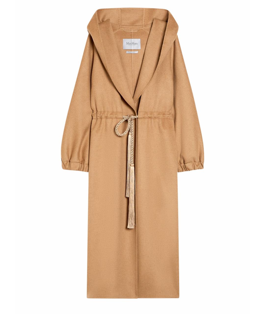 MAX MARA Бежевое шерстяное пальто, фото 5