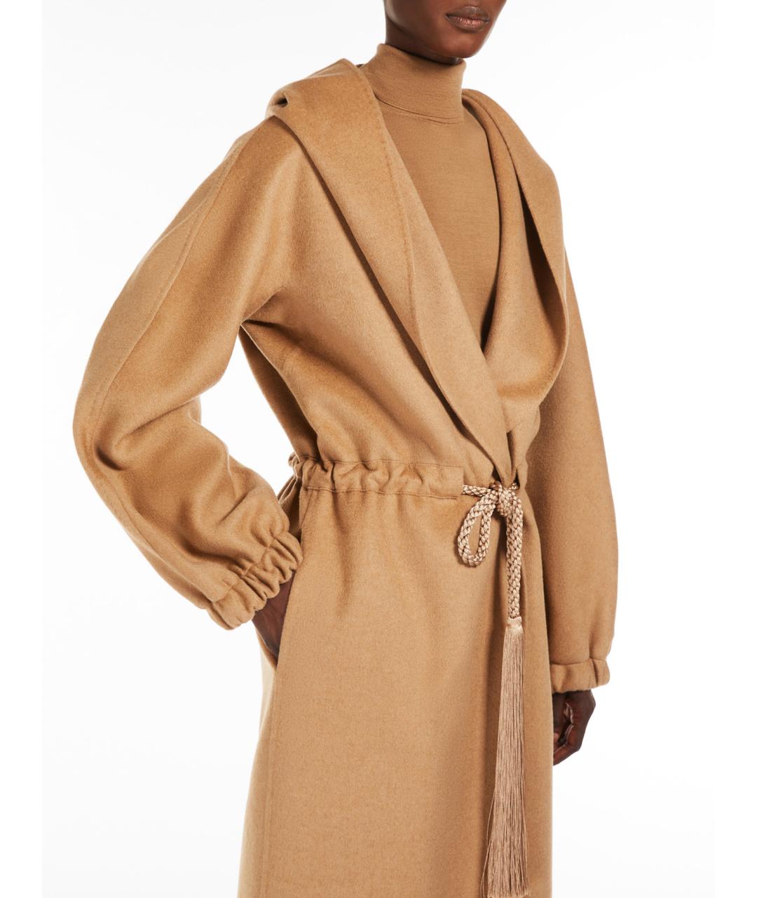 MAX MARA Бежевое шерстяное пальто, фото 4