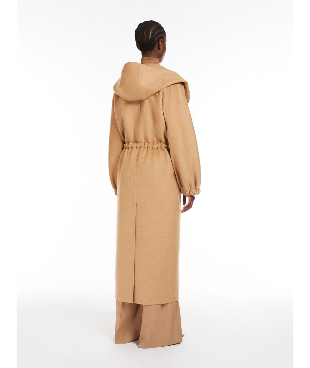 MAX MARA Бежевое шерстяное пальто, фото 3