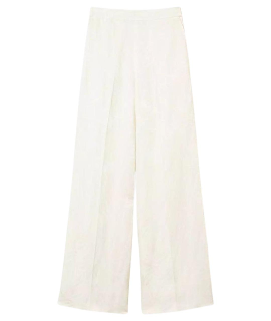 TWIN-SET Белые вискозные брюки широкие, фото 1
