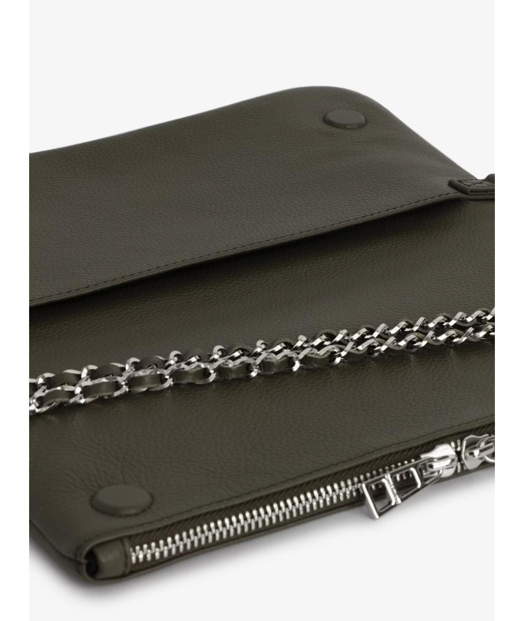 ZADIG & VOLTAIRE Зеленая кожаная сумка через плечо, фото 6