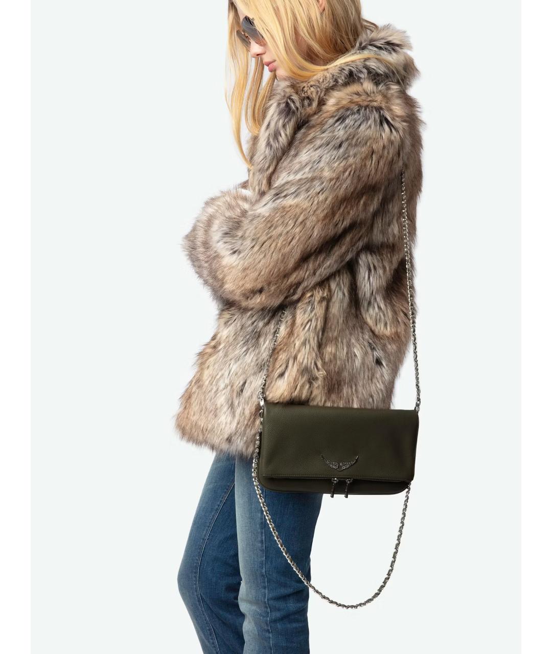 ZADIG & VOLTAIRE Зеленая кожаная сумка через плечо, фото 2