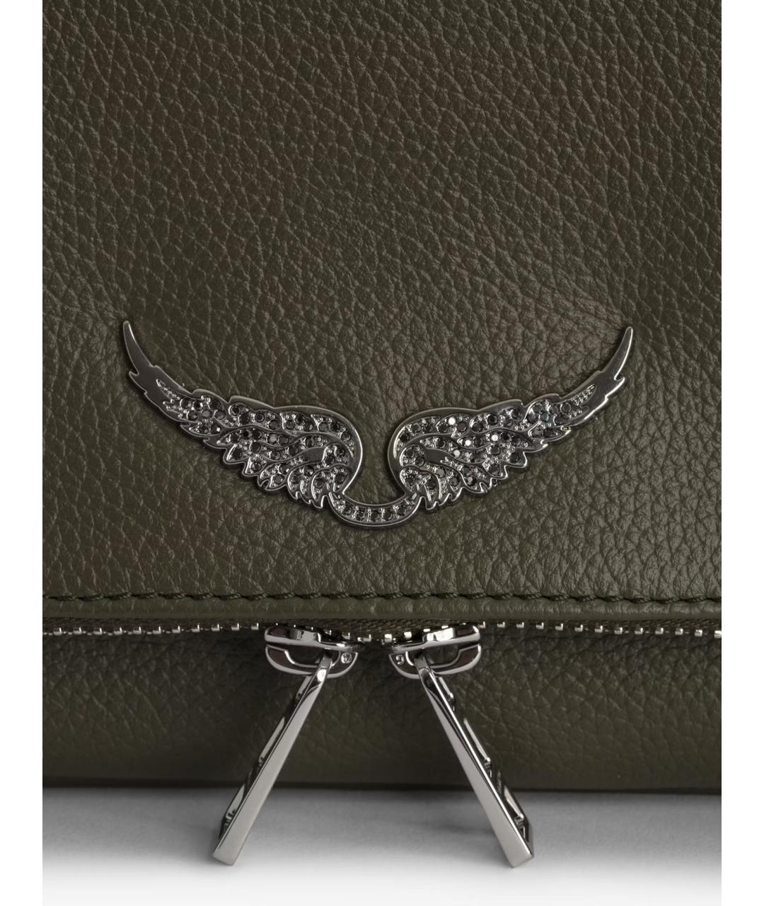 ZADIG & VOLTAIRE Зеленая кожаная сумка через плечо, фото 4