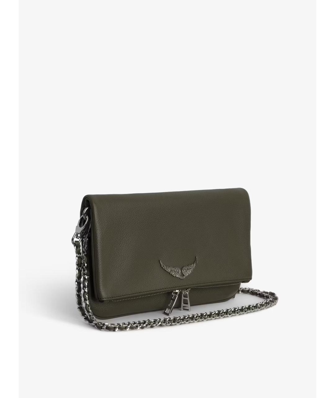 ZADIG & VOLTAIRE Зеленая кожаная сумка через плечо, фото 5