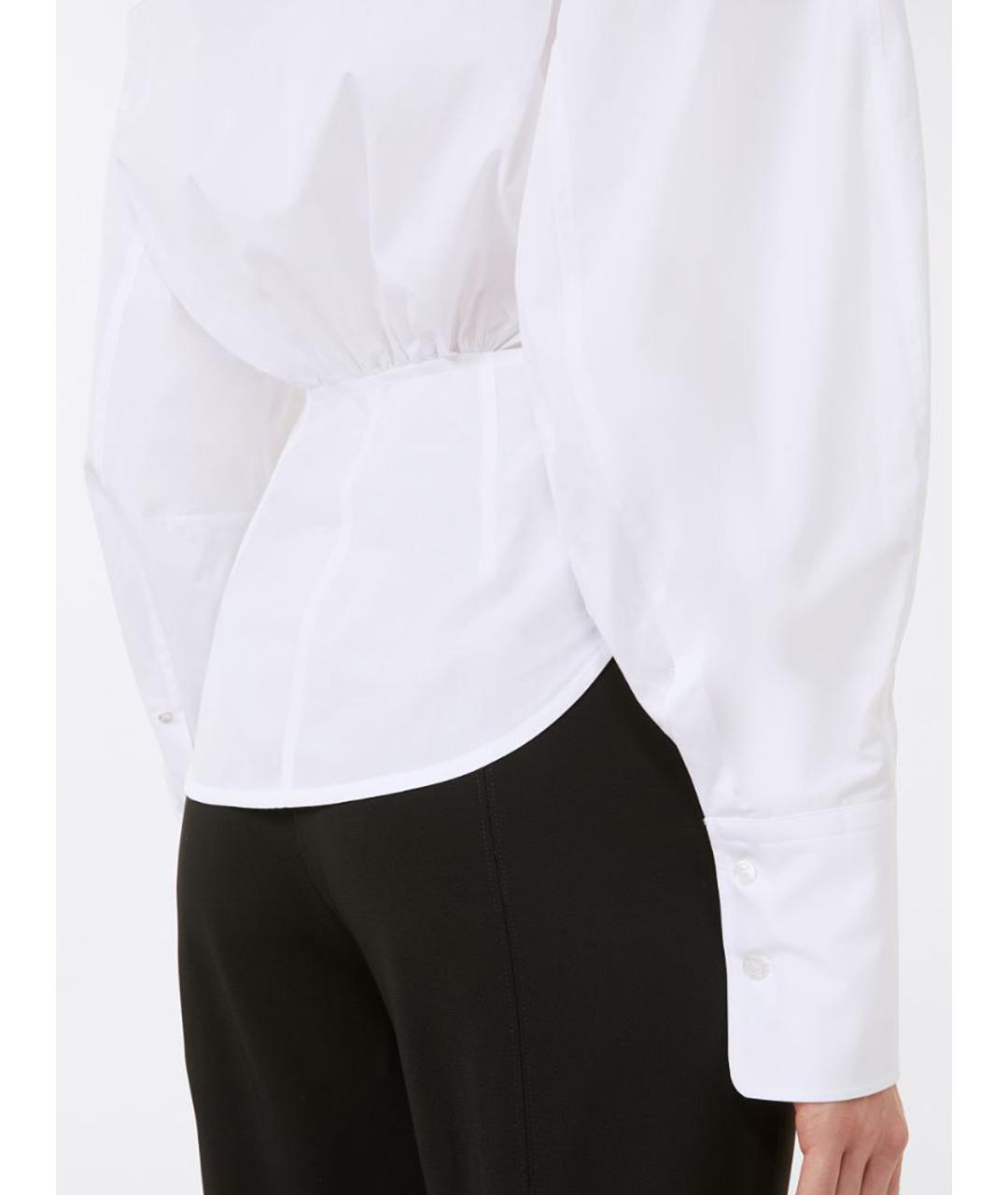 SPORTMAX Белая хлопковая рубашка, фото 3