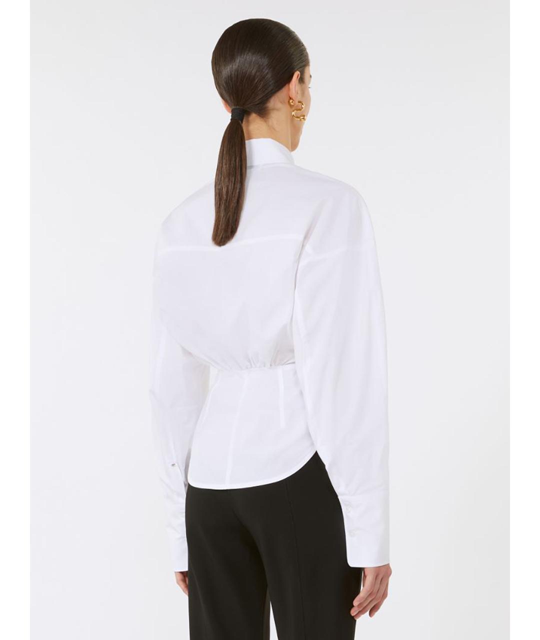 SPORTMAX Белая хлопковая рубашка, фото 5