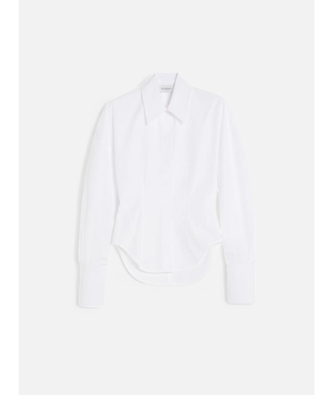 SPORTMAX Белая хлопковая рубашка, фото 6