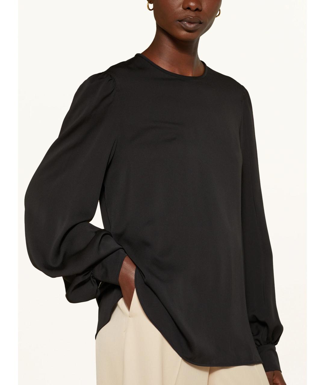 MAX MARA Черная шелковая блузы, фото 2