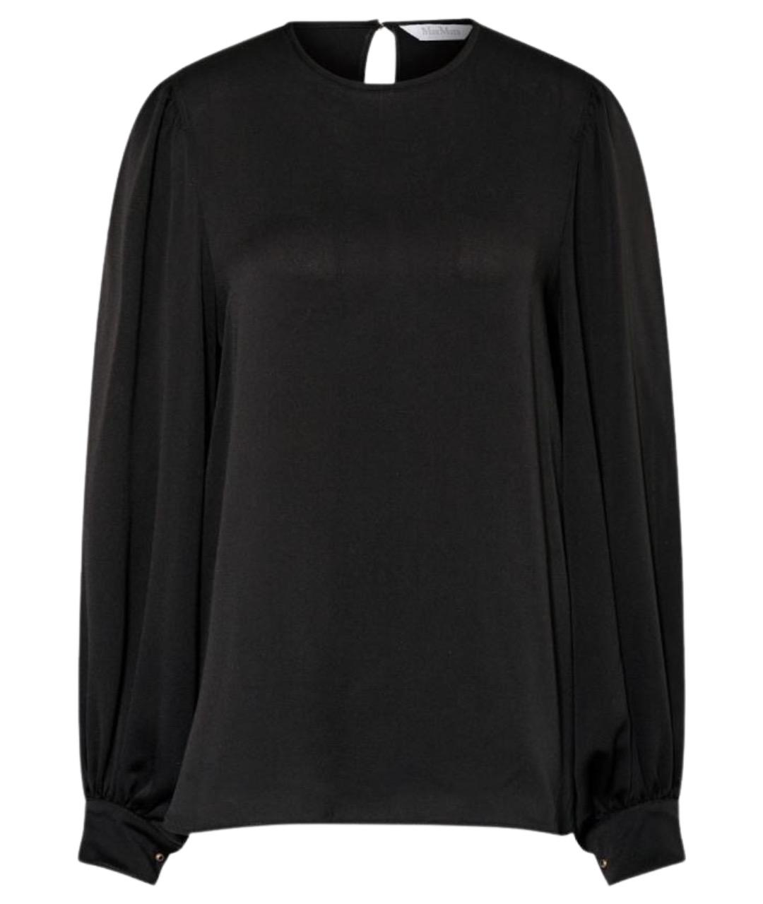 MAX MARA Черная шелковая блузы, фото 1