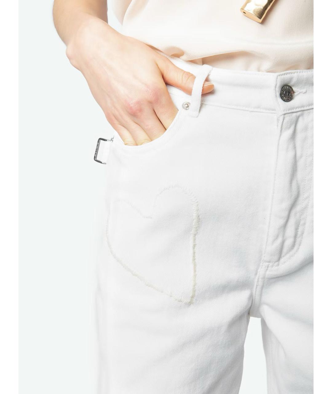ZADIG & VOLTAIRE Белые хлопковые прямые джинсы, фото 8