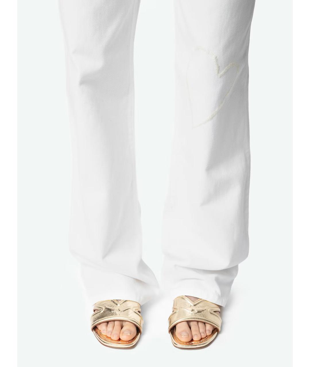 ZADIG & VOLTAIRE Белые хлопковые прямые джинсы, фото 7