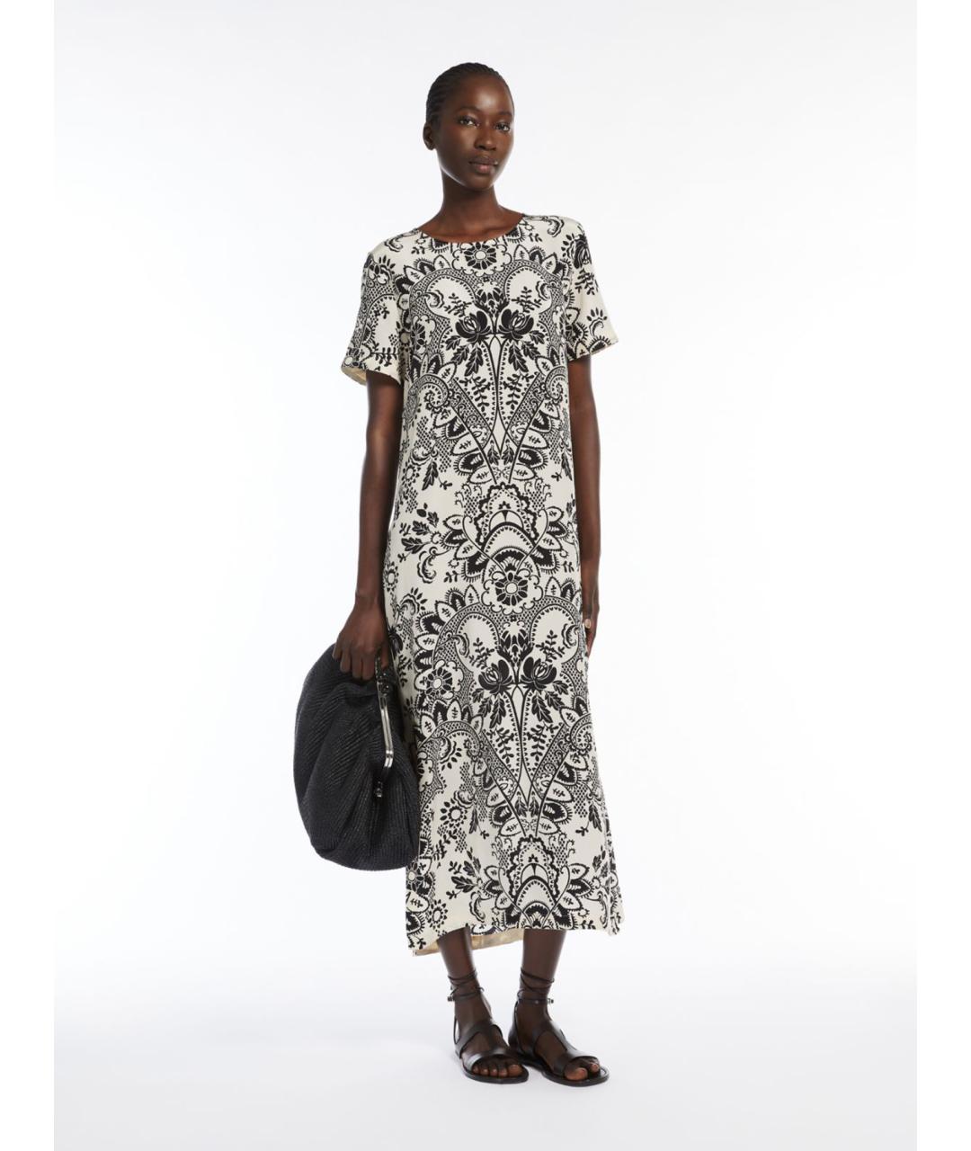 WEEKEND MAX MARA Мульти шелковое повседневное платье, фото 4