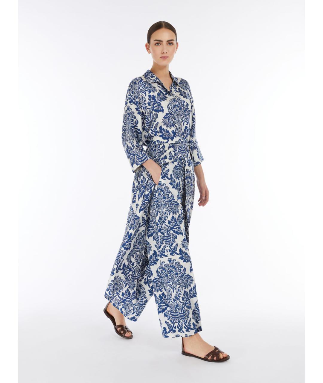 'S MAX MARA Мульти хлопковые прямые брюки, фото 4