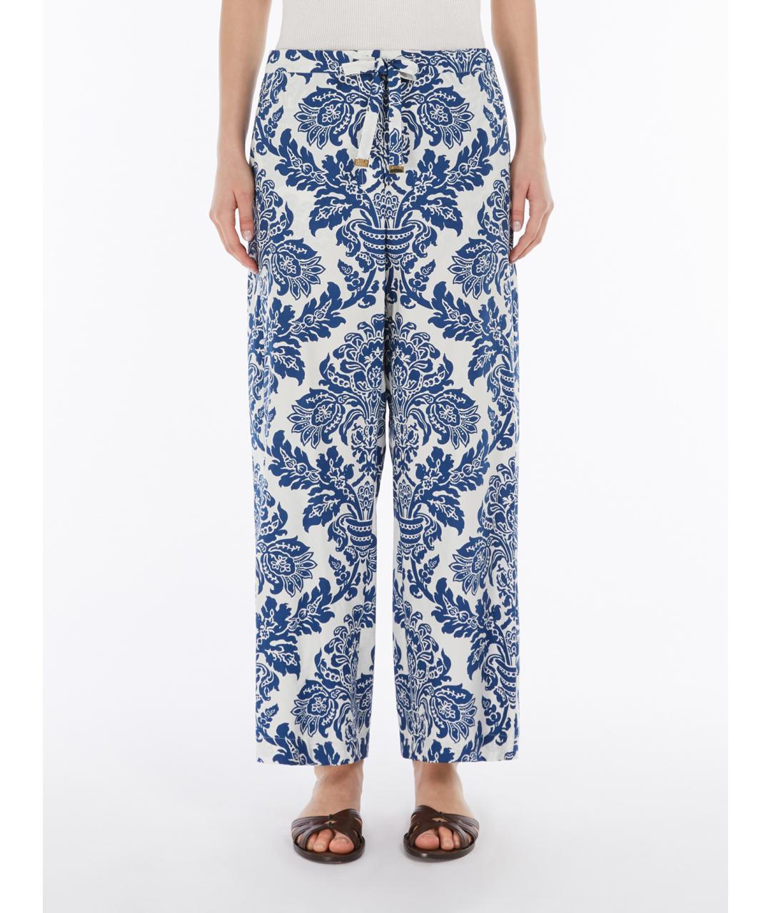 'S MAX MARA Мульти хлопковые прямые брюки, фото 2