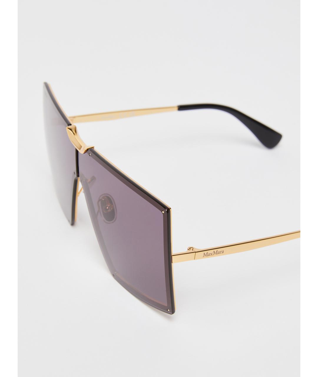 MAX MARA Черные металлические солнцезащитные очки, фото 4