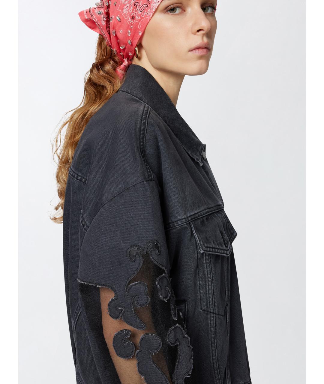 PINKO Черная хлопковая куртка, фото 5