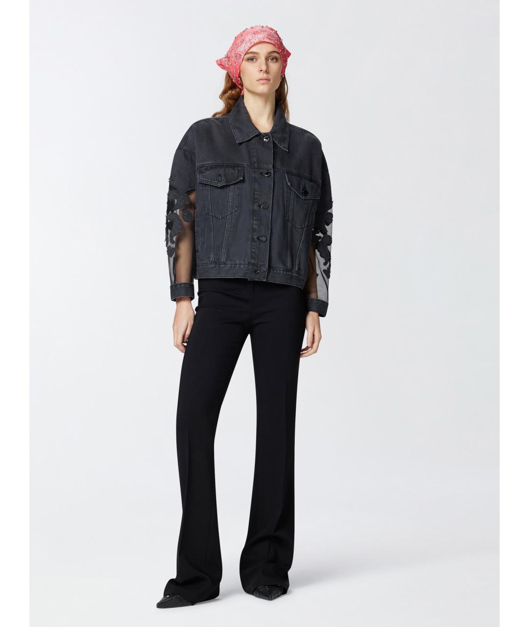 PINKO Черная хлопковая куртка, фото 2