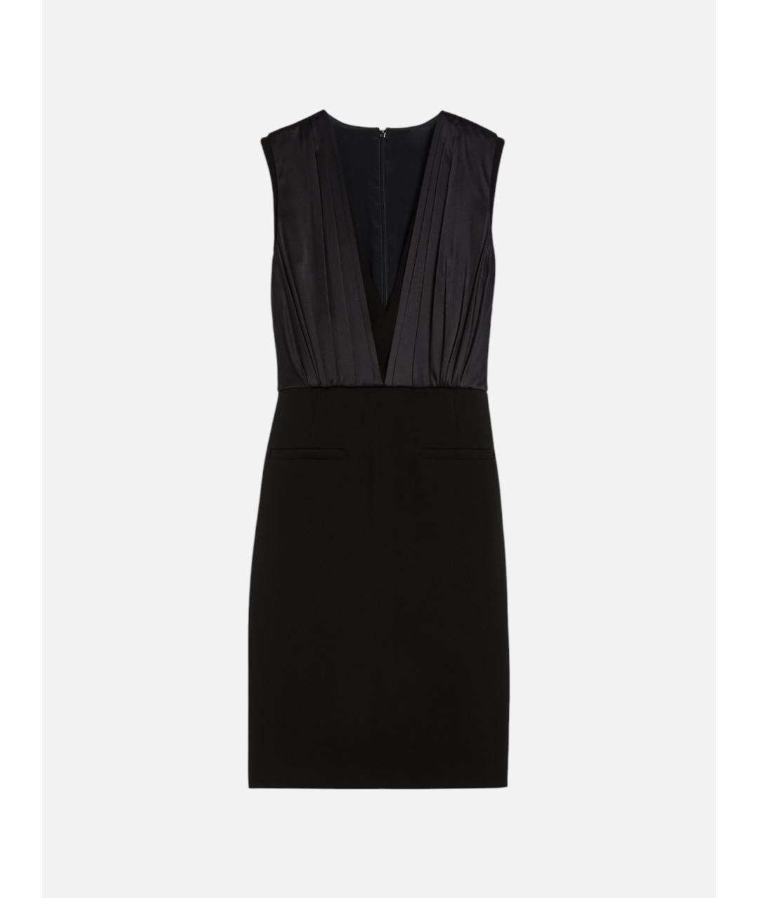 MAX MARA Черное шелковое коктейльное платье, фото 5