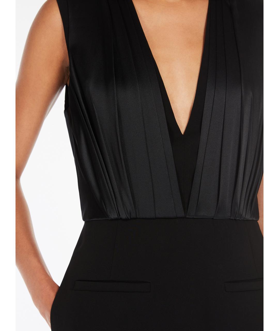 MAX MARA Черное шелковое коктейльное платье, фото 4