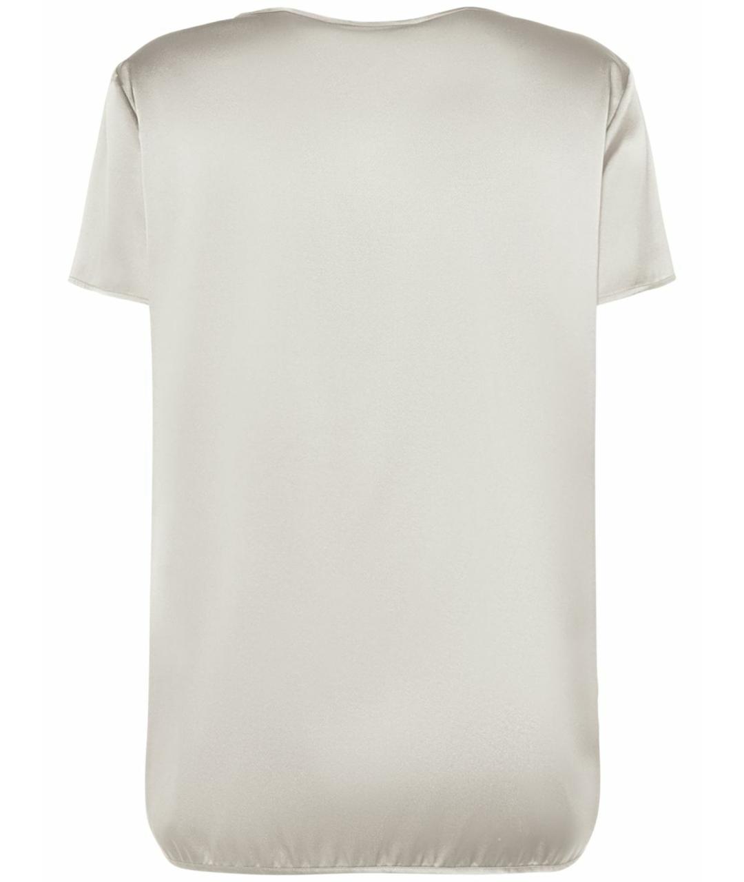 MAX MARA STUDIO Белая шелковая блузы, фото 2