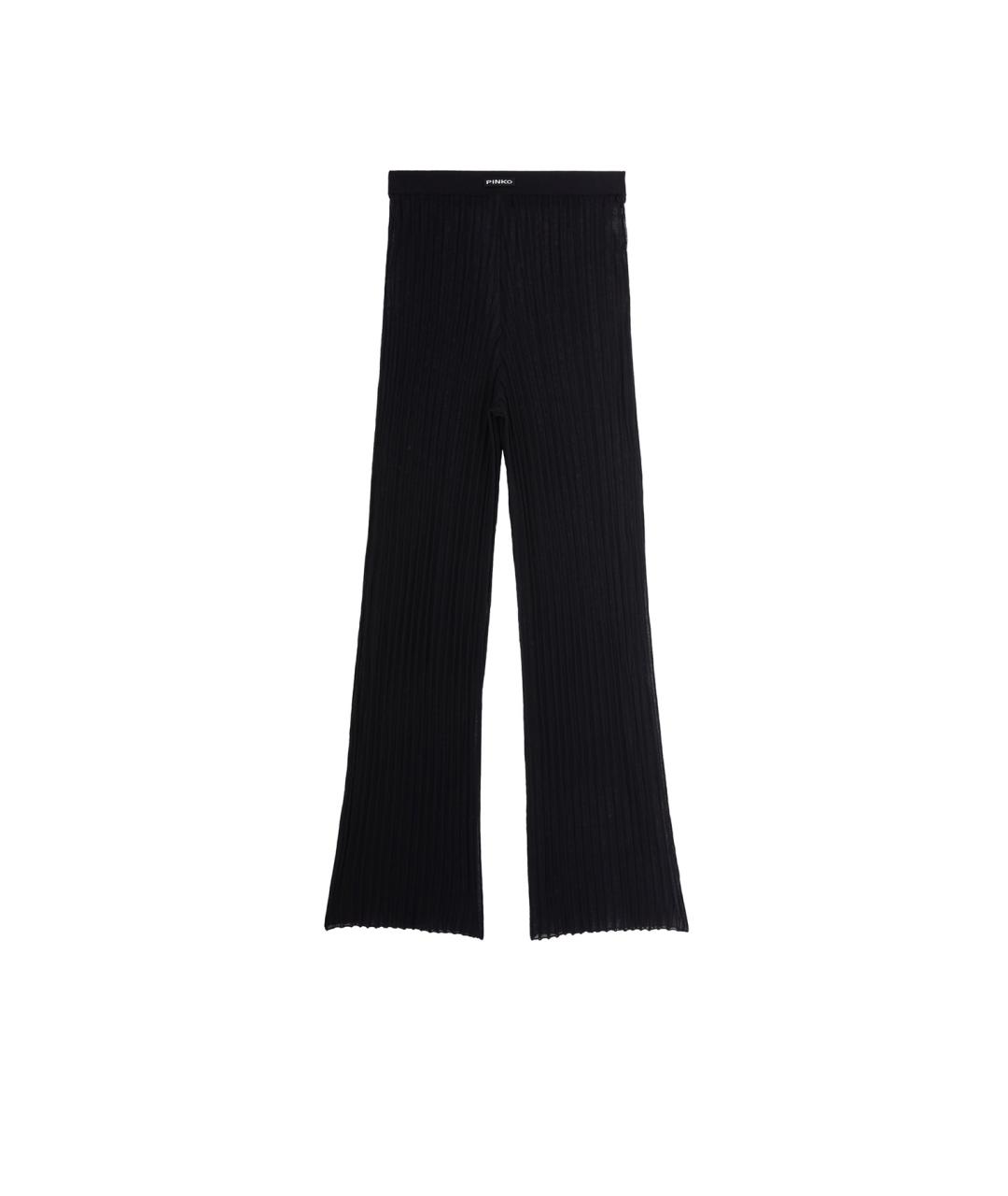 PINKO Черные хлопковые брюки широкие, фото 6