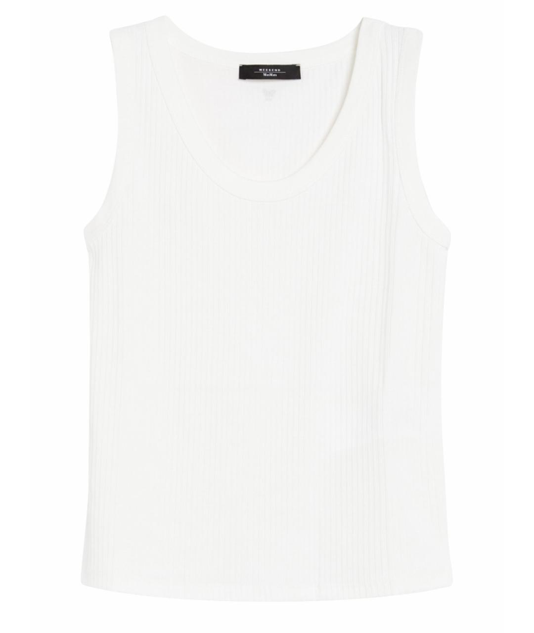 WEEKEND MAX MARA Белая хлопковая майка, фото 1