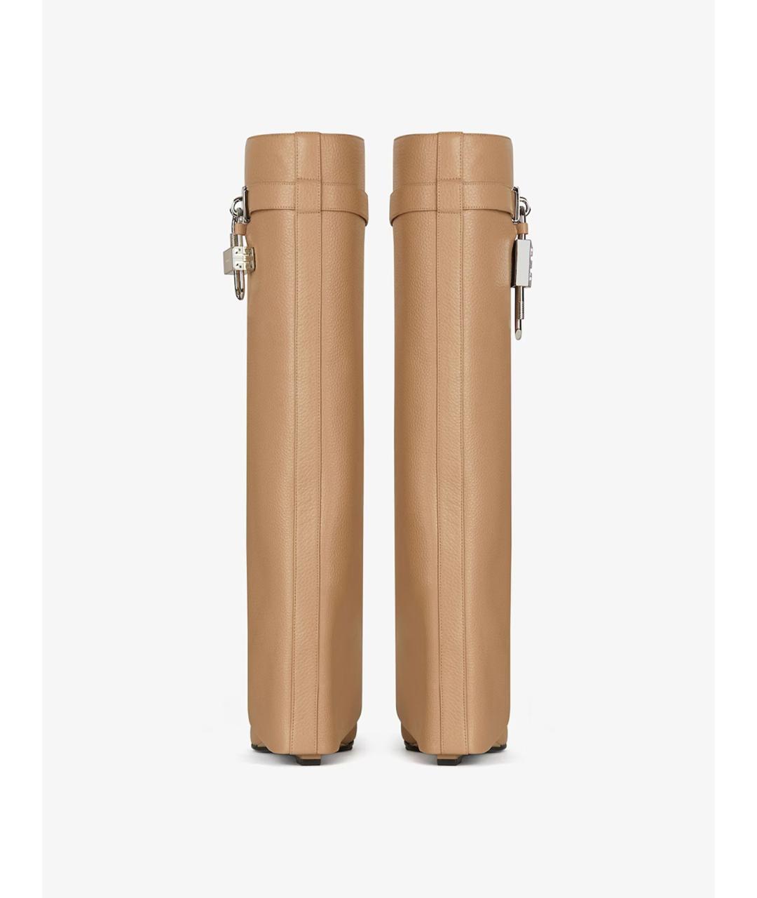 GIVENCHY Бежевые кожаные сапоги, фото 3
