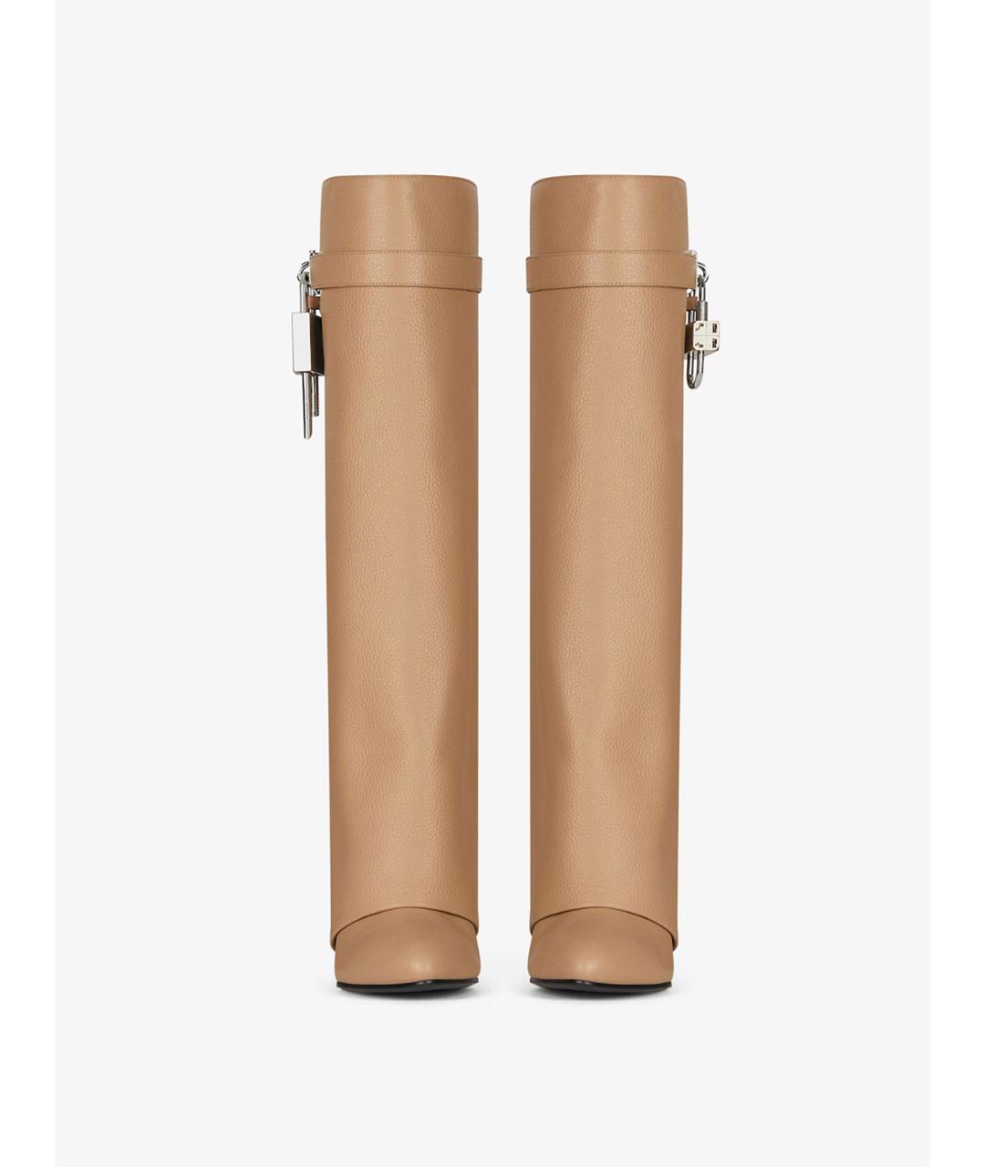 GIVENCHY Бежевые кожаные сапоги, фото 2