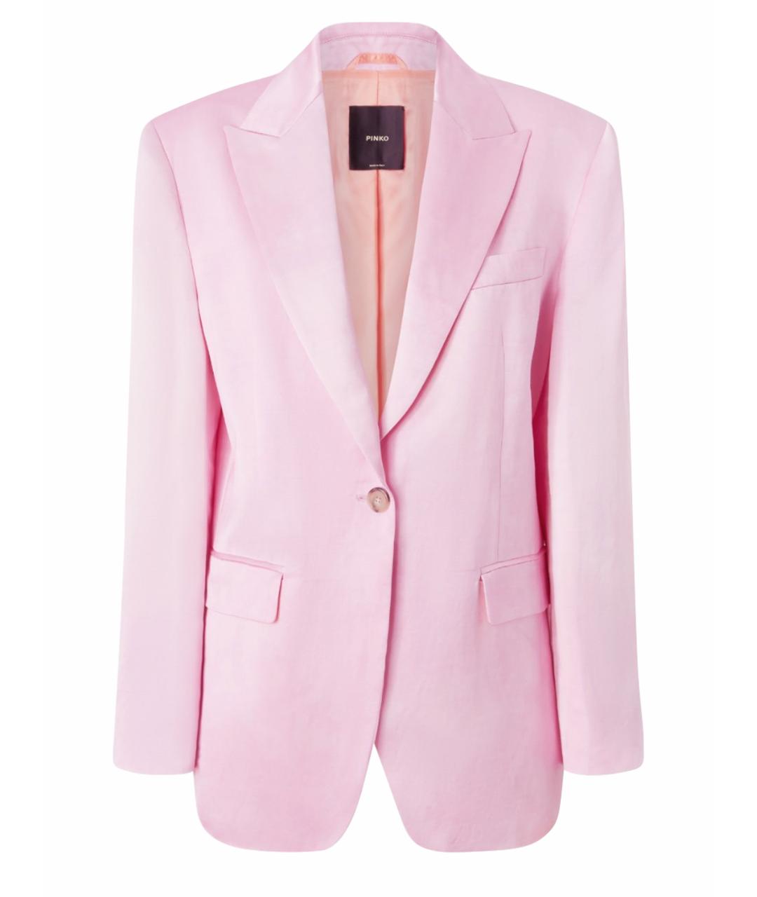 PINKO Розовый вискозный жакет/пиджак, фото 1