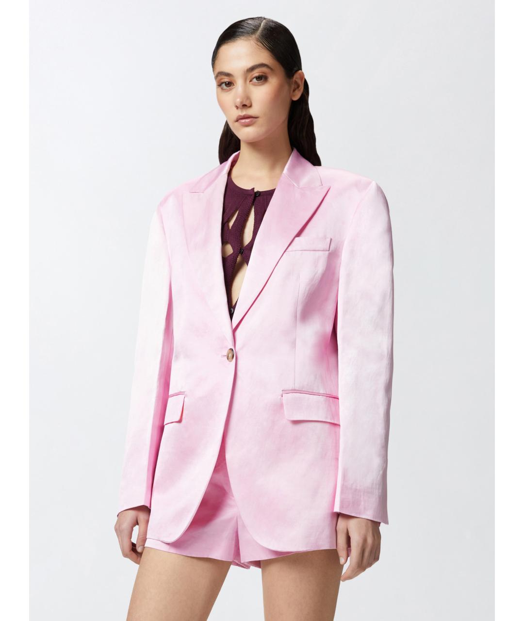 PINKO Розовый вискозный жакет/пиджак, фото 3