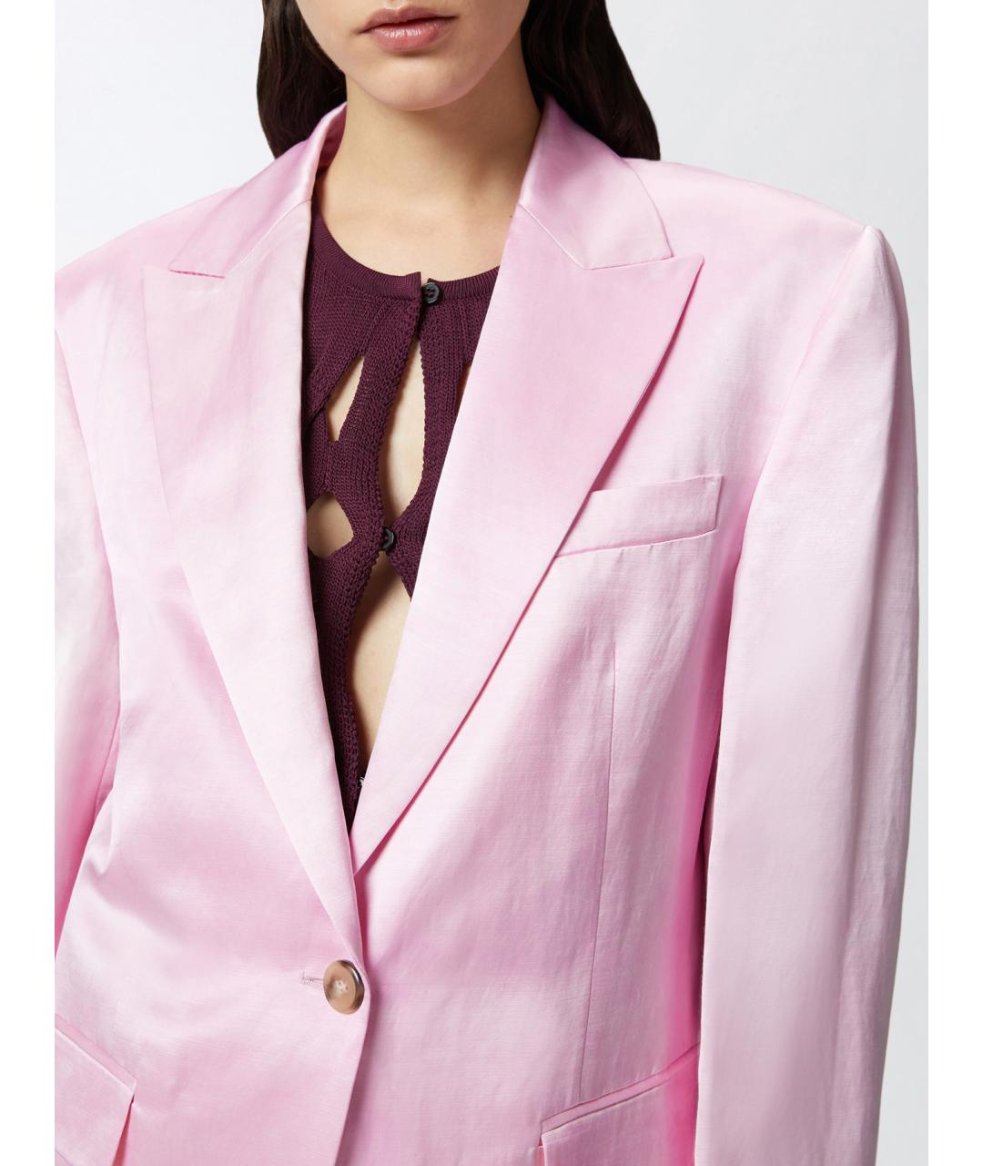 PINKO Розовый вискозный жакет/пиджак, фото 5