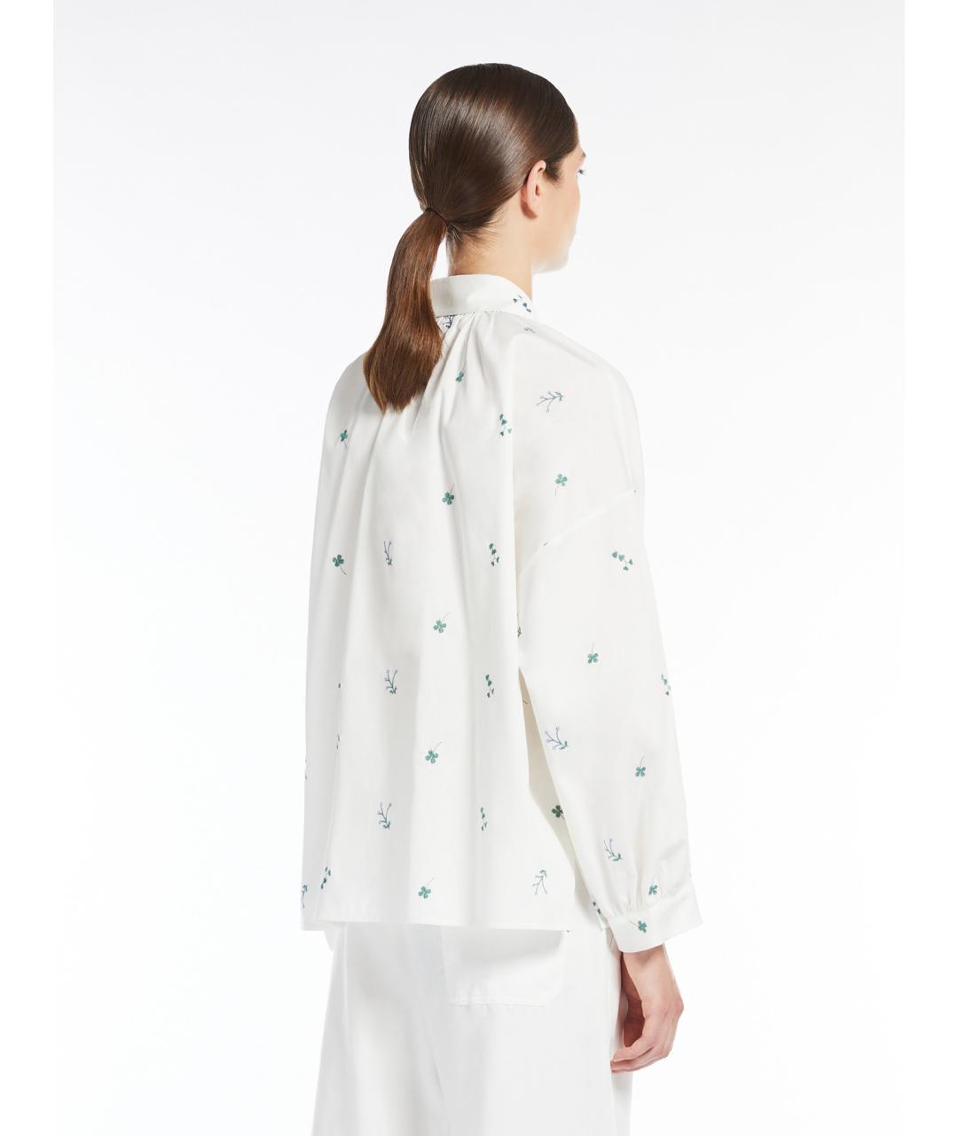 WEEKEND MAX MARA Белая хлопковая рубашка, фото 4