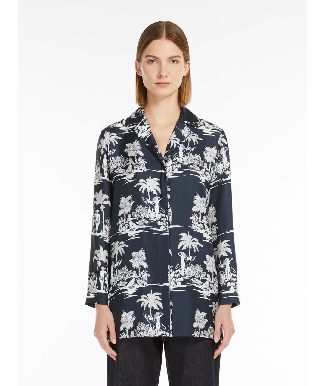 MAX MARA STUDIO Мульти шелковая блузы, фото 5