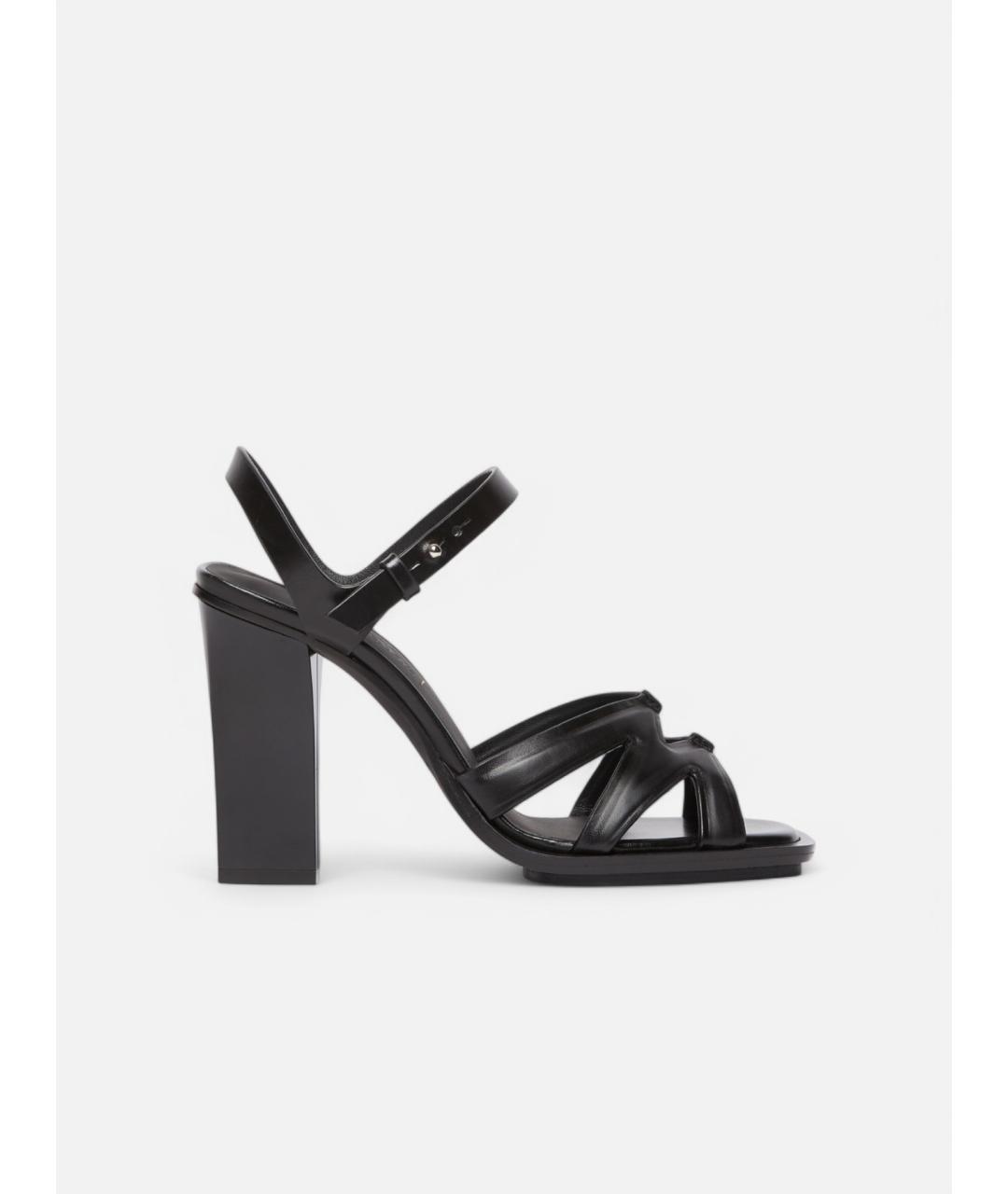 MAX MARA Черные кожаные босоножки, фото 8