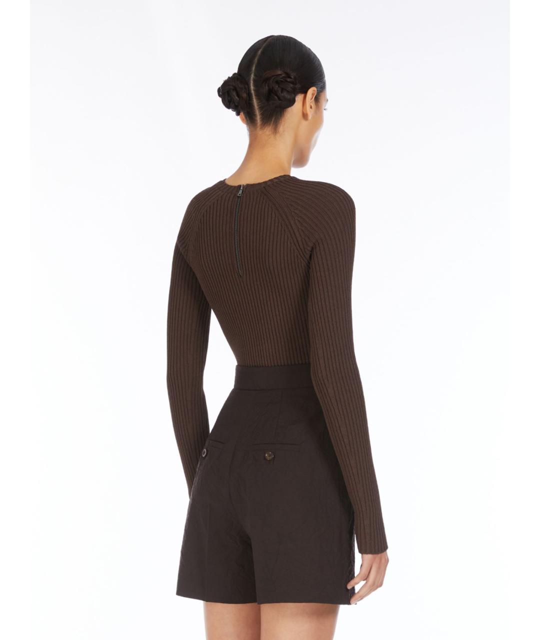 MAX MARA Коричневый вискозный джемпер / свитер, фото 3