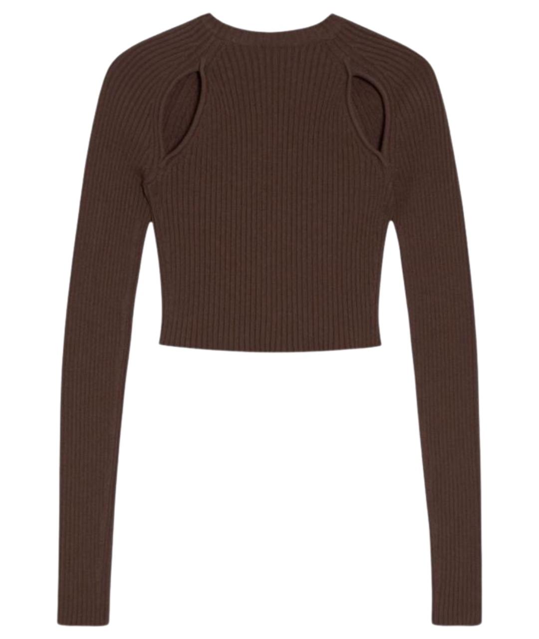 MAX MARA Коричневый вискозный джемпер / свитер, фото 1