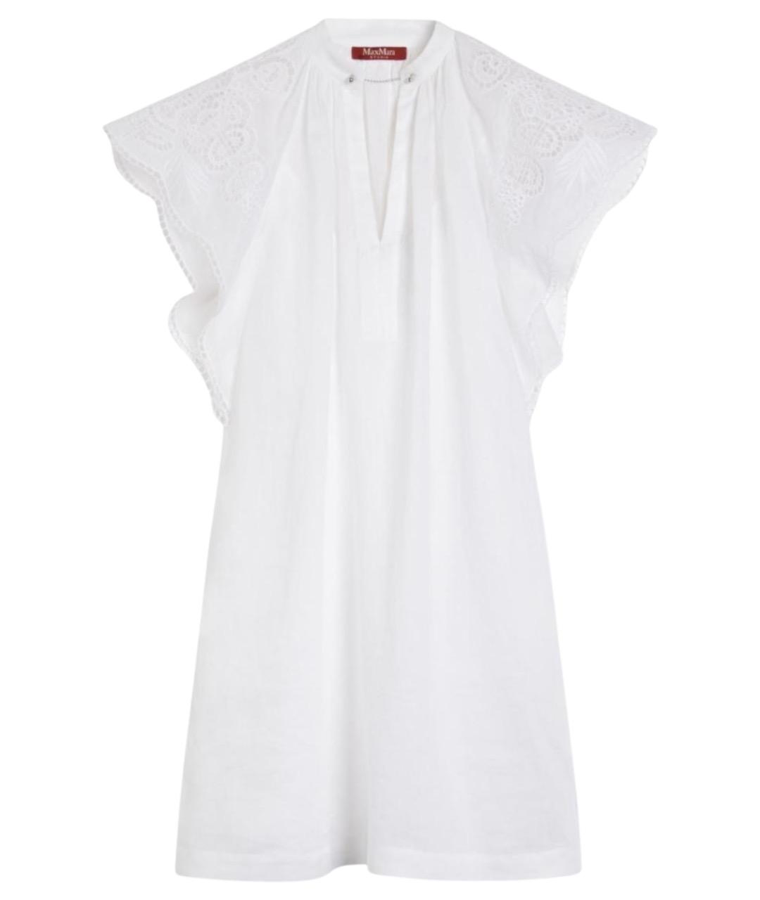 MAX MARA STUDIO Белое хлопковое повседневное платье, фото 1